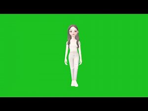 Animated Woman Walking Green Screen No Copyright