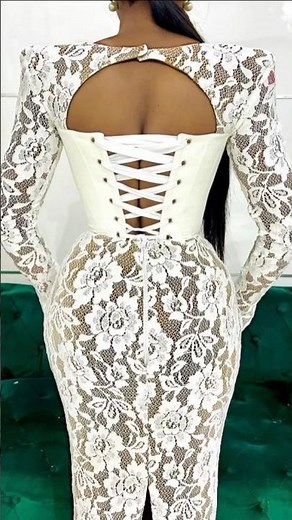 Easy Way to Cut a Corset Looped Back With Detailed Yoke. #fashion #corsets