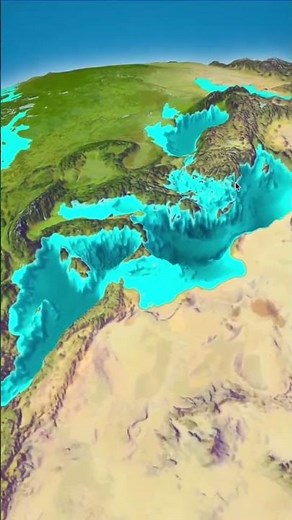 70x Exaggerated Elevation Simulation of the Earth - ESRI