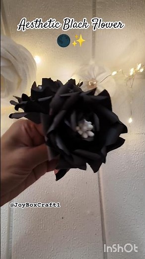 This Aesthetic Black Flower DIY is pure elegance! 🖤✨🌸#DIY #BlackFlower #CraftIdeas#shorts #explore