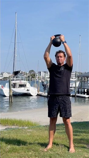Two Hand Kettlebell Overhead Press