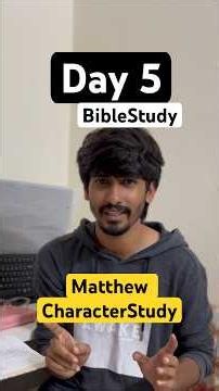 Day 5: Matthew’s Transformation | Bible Study with Joseph #teluguchristian #bible #biblestudy