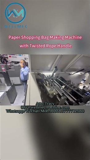 Automatic Kraft Paper Shopping Bag Making Machine with Handle,Machine Sac Papier Paper Bag Machine