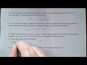 Practice with Permutations and Combinations