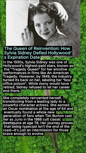 The Queen of Reinvention: How Sylvia Sidney Defied Hollywood’s Expiration Date