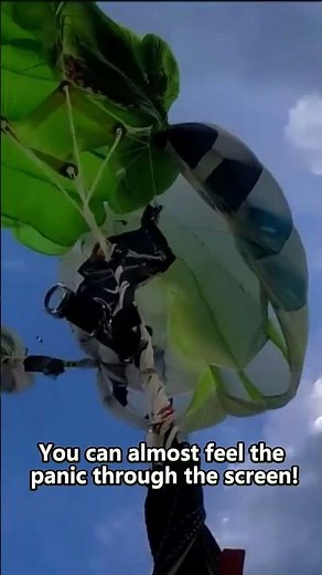 Parachute fail #wildride #closecall #adrenalinerush #extreme #skydiving