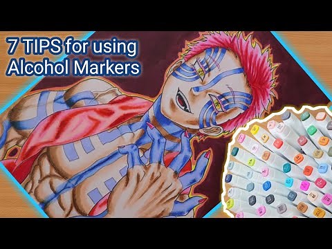 7 TIPS How to use Alcohol Markers (Akaza Drawing)
