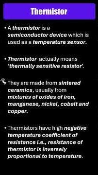Thermistor | Basic Concepts And Construction