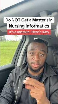 Getting a masters in nursing informatics is a mistake. Here’s why