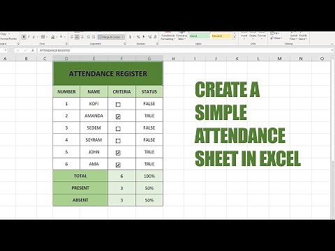 How to Create an Attendance Sheet in Excel (Step by Step)