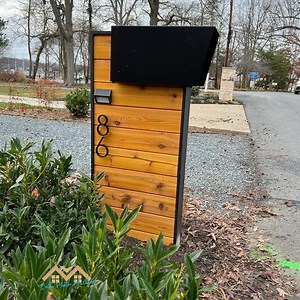 Handcrafted Cedar Mailbox With Post & Solar Light - Etsy