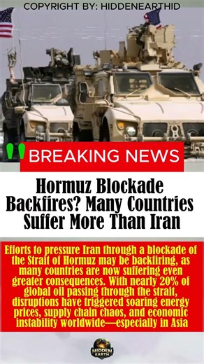 Hormuz Blockade Backfires? Many Countries Suffer More Than Iran