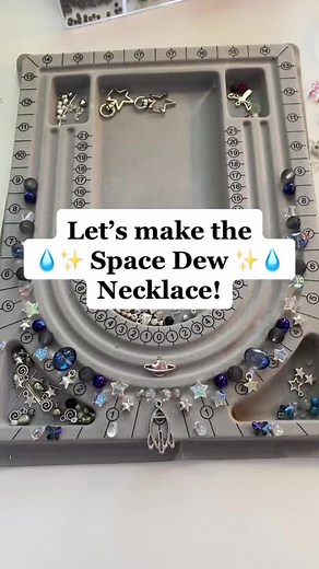 DIY Beaded Necklace with Galaxy Inspired Design