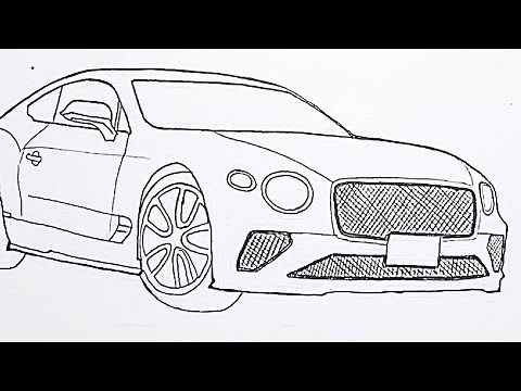 How to Draw a Bentley Car | Step-by-Step Outline for Beginners |👉 @Drawme001