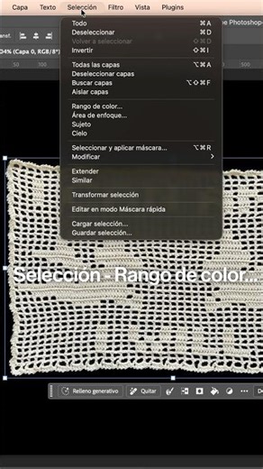 Herramienta de selección por rango de color en Photoshop ⭐️#tutorial #photoshop #seleccion #tips