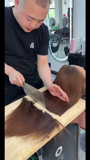 Is it really okay to cut hair with a kitchen knife? #barbershop