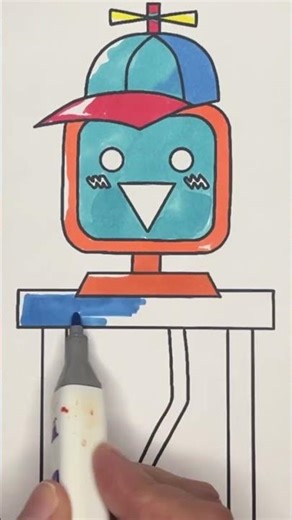 Watch this Robot come to life! 🤖💖 Satisfying Coloring #coloring #robot