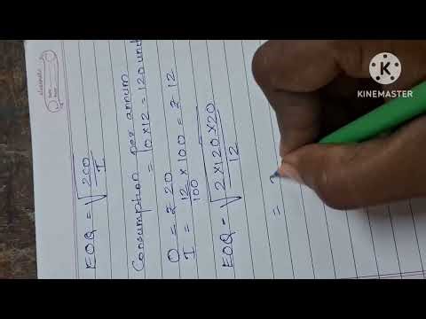EOQ calculation..Cost Accounting. .exam special