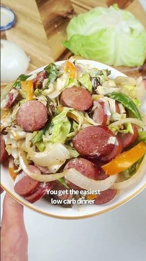 10-Minute Low Carb Sausage & Cabbage Dinner 🔥🤤🙌