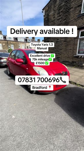 - Toyota Yaris 1.3 petrol - cheap on fuel - cheap to insure - Good condition - low millage - Excellent Drive Best new drivers or delivery drivers!#foryoupage❤️❤️ #bradford #view #cars#cheap *You won’t find one cheaper than this ! For more information leave me a message . Thank