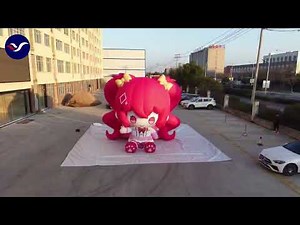 Customized giant inflatable cartoon cute IJOY girl anime character#activity #inflatable #anime
