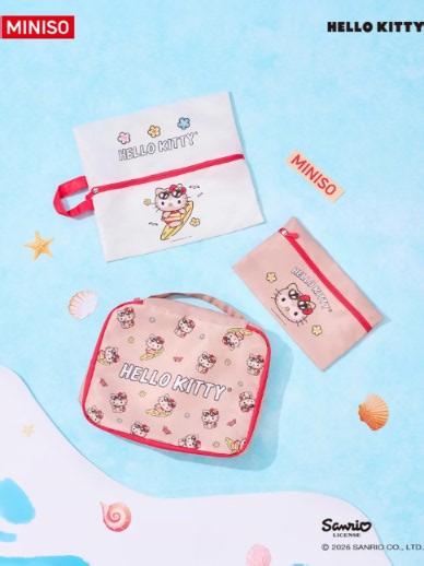 Sunshine, smiles, and Hello Kitty by your side ☀️ Take Hello Kitty wherever the sunshine leads 👜💖 Cute moments are always better together 🎀 #MINISO #HelloKitty #Sanriocharacters #Sanriosunkissedparty