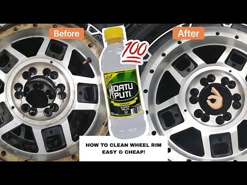 HOW TO CLEAN WHEEL RIMS || USING VINEGAR ~ CHEAP & EASY || yan B