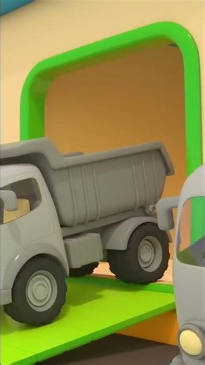 L2407 Garage and Colorful Trucks Short 1
