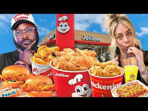 My Pregnant Girlfriend Tries Jollibee For The First Time!