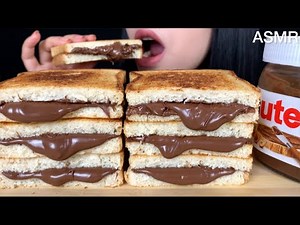 ASMR NUTELLA TOAST | MUKBANG (Eating Sounds)