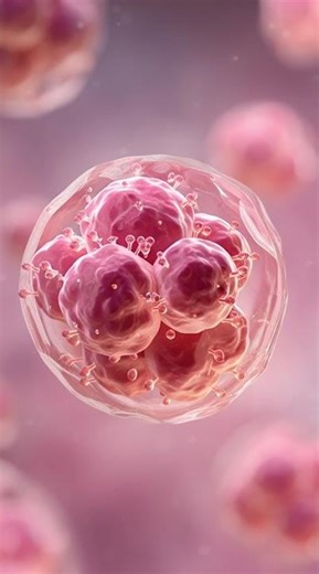 realistic embryo forming from dividing cells time 3