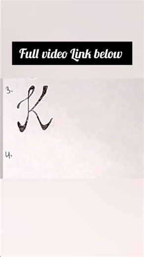 Writing k in cursive writing style #art #cursive #handwriting #artshorts