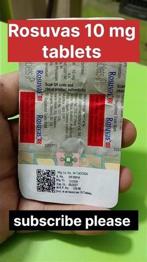 Rosuvas 10 mg tablets uses #shortsfeed #youtubeshorts #viral #medicine #healthcare #rosuvastatin