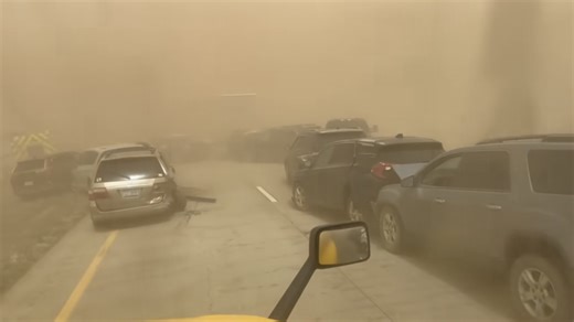 Videos show dozens of vehicles in pileup on I-27 near Amarillo amid zero-visibility dust storm