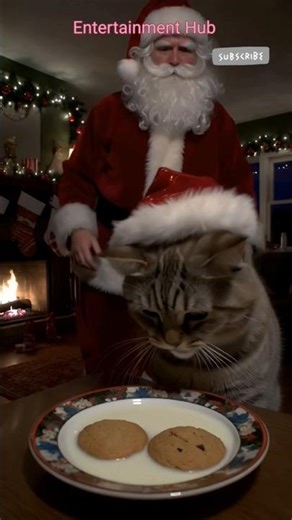 “Never Mess With a Cat’s Cookies… Even If You’re Santa 🎅🐾” #shorts #trending #funny