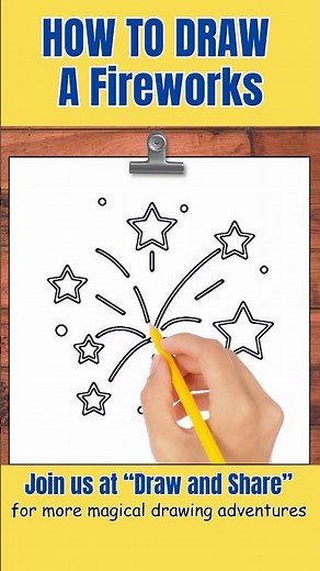 How to Draw Fireworks #Shorts🍦 | Easy Celebration Drawing for Kids