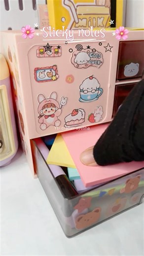 Pink soft sticky notes 🩷 #asmr #stationery #shorts