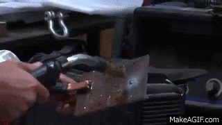 Jamie Hyneman On Welding in His Workshop on Make a GIF