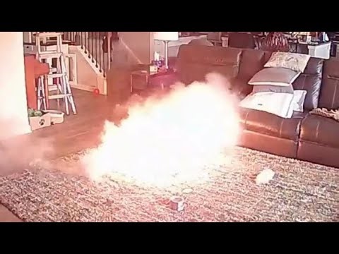 Hungry dog sparks explosion chewing on lithium-ion battery