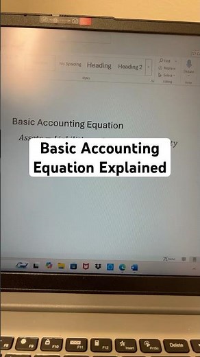 The Basic Accounting Equation Explained #accounting #business #education #shorts