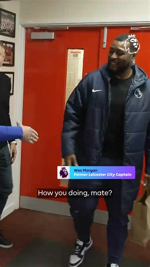 Wes Morgan visited Leicester City Football Club fan, Dave, who suffered a cardiac arrest while playing walking football at Saffron Dynamo Football Club. His teammates were able to save his life with a defibrillator provided by the Premier League Defibrillator Fund. | Premier League