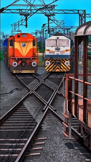 WDP 4D BLUE ICF Fast Crossing Railroad I Train Simulator Game #train #trainsimulator #traingame