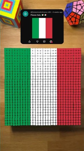 Making ITALY'S Flag on Rubik's Cubes! 🇮🇹