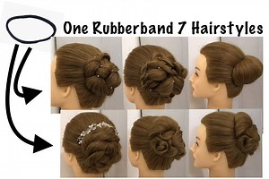 7 Beautiful Bun Hairstyles with One Rubber : Easy Hairstyles for Wedding, party or Function. How to make bun hairstyle easy hairstyles with gown, lehnga or saree. haistyles for medium hair,beautiful hairstyles for long hair, bun hairstyle,high bun hairstyle | LuxyHairstyles