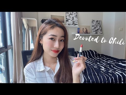 MAC DEVOTED TO CHILI | Powder Kiss Lipstick Swatch & Review on Asian Skin Tone 💄