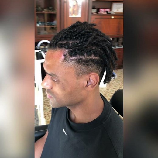 Mini dreads homme cheveux afro coupe dégradé | coiffeuse dreadlocks