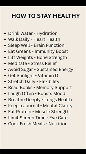 How to Stay Healthy: Simple Habits That Actually Work