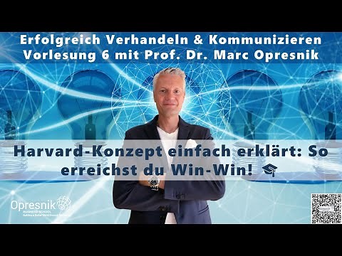 The Harvard Concept Simply Explained: How to Achieve Win-Win! Lecture 6 with Prof. Marc Opresnik 🎓