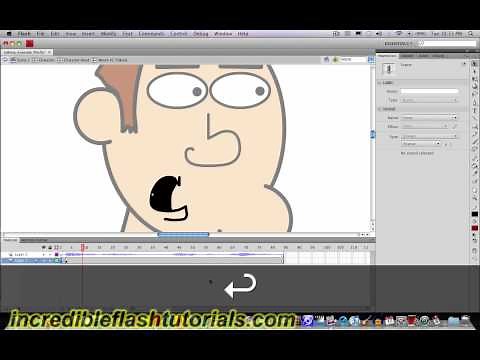 Adobe Flash Tutorial- How to Make a Cartoon Character Talk