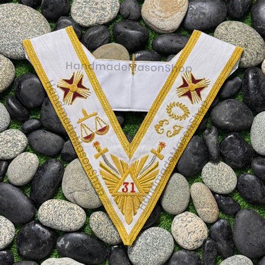 Masonic Rose Croix 31st Degree Collar | Unique Quality Hand Embroidered |regalia - Etsy